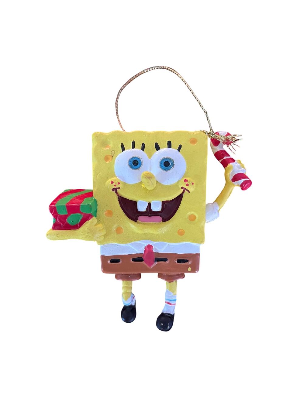 Vintage Nickelodeon 2002 SpongeBob Squarepants Candy Cane~Gift Ornament